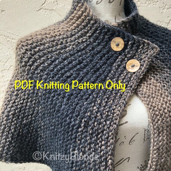 Brianna's Capelet PDF Knitting Pattern Outlander Season 4 Cape, Drums of Autumn
