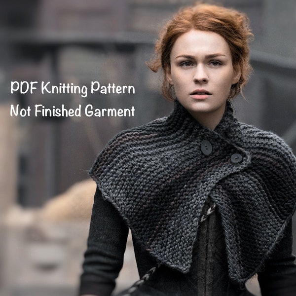 PDF Knitting Pattern Brianna's Capelet Outlander Season 4 Cape, Drums of Autumn