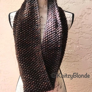 Outlander Infinity Scarf Cowl Seed Stitch Luxe Merino Wool Chunky Yarn 4 Colors image 2