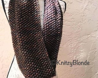 Outlander Infinity Scarf Cowl Seed Stitch Luxe Merino Wool Chunky Yarn - 4 Colors