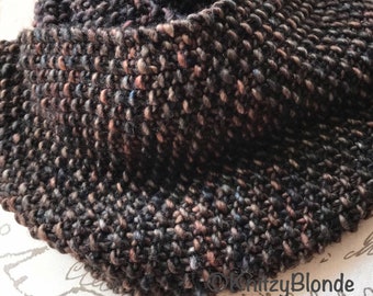 Outlander Infinity Scarf Cowl Seed Stitch Luxe Merino Wool Chunky Yarn - 4 Colors