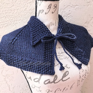 Claire Hunt Capelet Outlander Hand Knit Made to Order 8 Colors SuperWash Wool Shawlette