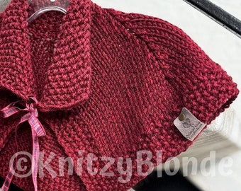 Claire Fraser Hunt Capelet Outlander Season 1, READY 2 SHIP, Cranberry Red