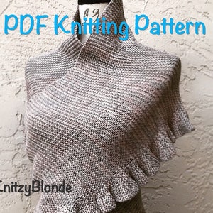 PDF Knitting Pattern Jenny's Shawl Outlander Inspired Ruffle Shawl image 1