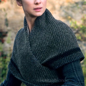 Rent Shawl, Outlander Claire Fraser, Triangle Tweed Highlands Wool, Made to Order