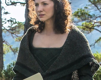 Outlander Rent Shawl, Claire Fraser, Triangle Tweed Highlands Wool, Made to Order