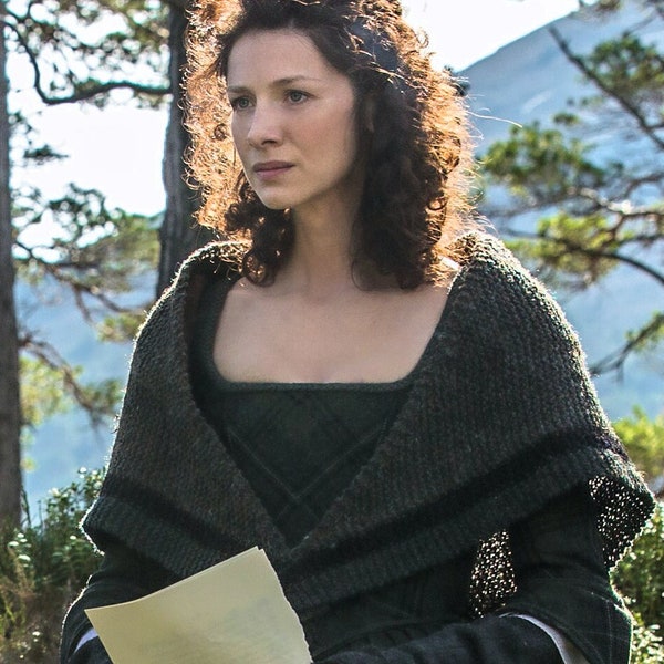 Outlander Rent Shawl, Claire Fraser, Triangle Tweed Highlands Wool, Made to Order