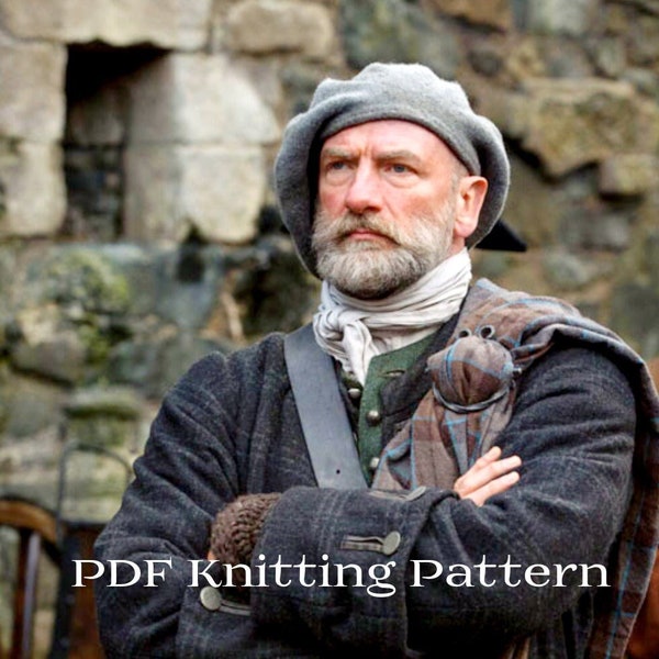 PDF Knitting Pattern, Scottish Highlands Tam, Scottish Bonnet Beret, Hand knit, hand felted