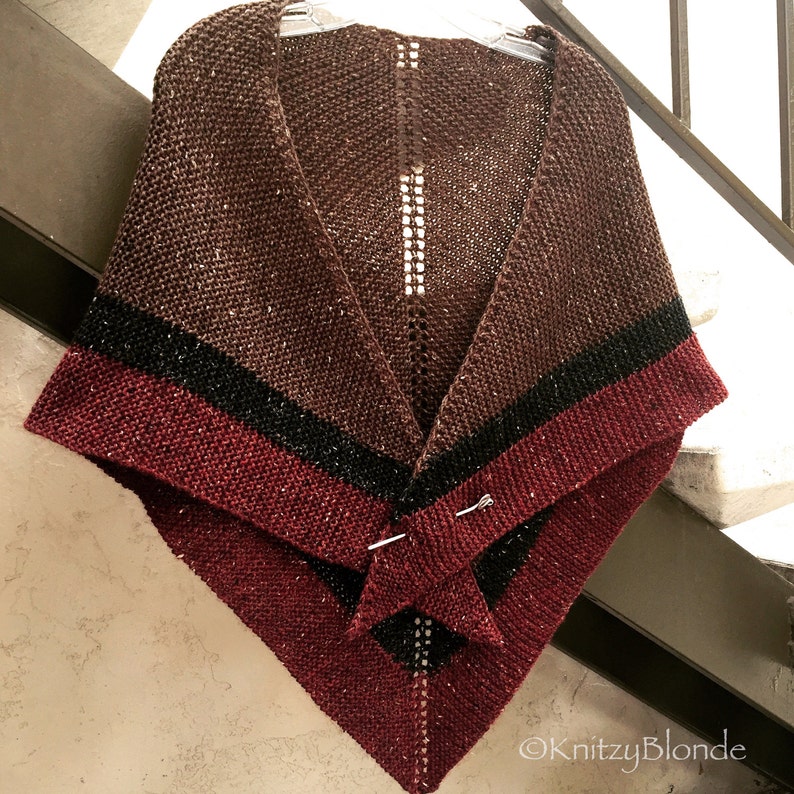 PDF Knitting Pattern Claire's Rent Shawl Outlander-Replica Triangle Shawl image 4