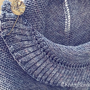 PDF Knitting Pattern Lallybroch Shawl Outlander Inspired Triangle Ruffle Shawl image 5