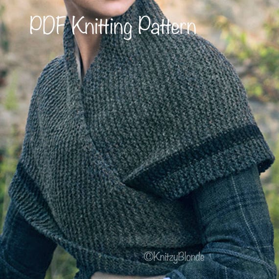 Pdf Knitting Pattern Claire S Rent Shawl Outlander Replica Triangle Shawl