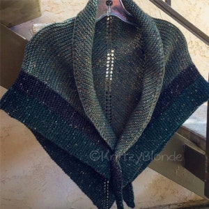 Outlander Shawl, Rent Shawl, Claire Fraser, Triangle Tweed Highlands Wool, Made to Order image 2