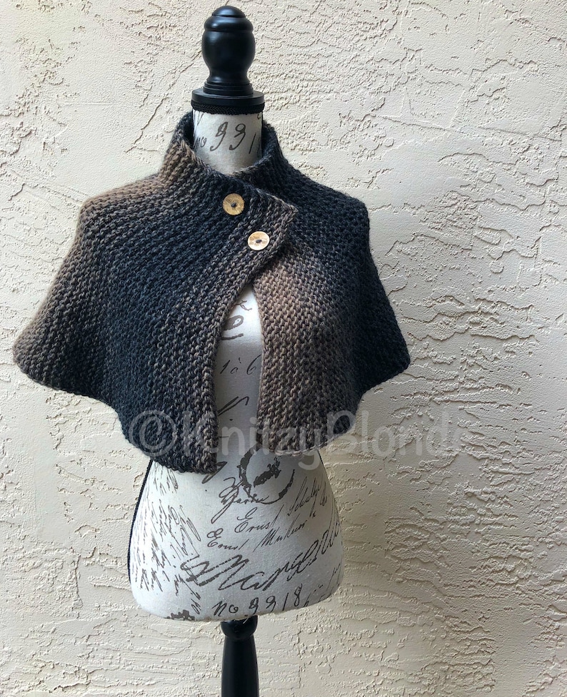 Brianna's Capelet Outlander Season 4 Cape, Custom Knit in 3 Color Choices image 4