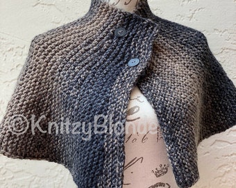 Outlander Capelet Wrap Brianna Fraser Season 4 Cape, Custom Knit in 6 Color Choices