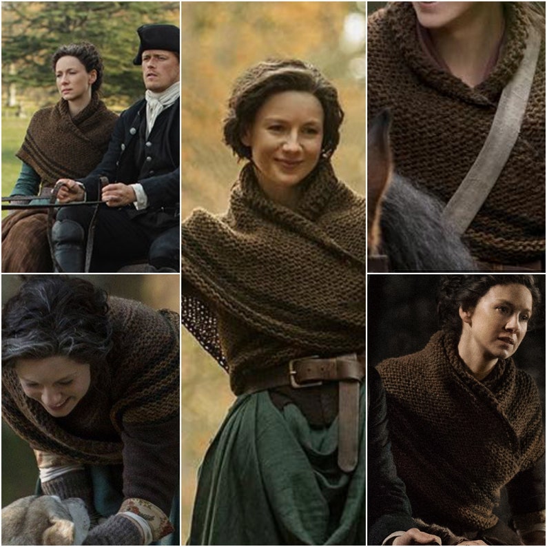 Claire's Carolina Shawl, Outlander Season 4, Drums of Autumn, Triangle Shawl, Wool Blend, Made to Order image 6