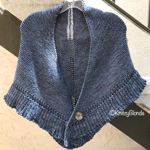 PDF Knitting Pattern Lallybroch Shawl Outlander Inspired Triangle Ruffle Shawl image 2