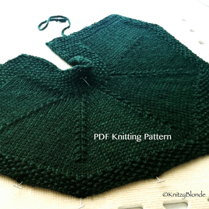 Claire's Hunt Capelet PDF Knitting Pattern Cape Shoulder Wrap, Knitting Pattern Only image 8