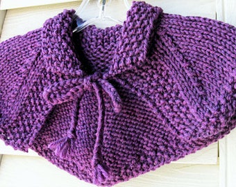 Claire Capelet Outlander Hand Knit Made to Order 8 Colors Superwash Wool