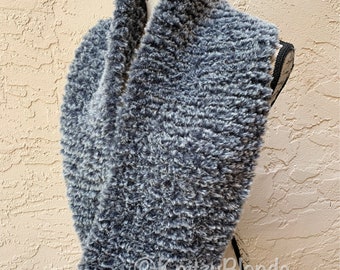 Outlander Claire Cowl Faux Fur,  Hand Knit Made to Order, 4 Different Colors