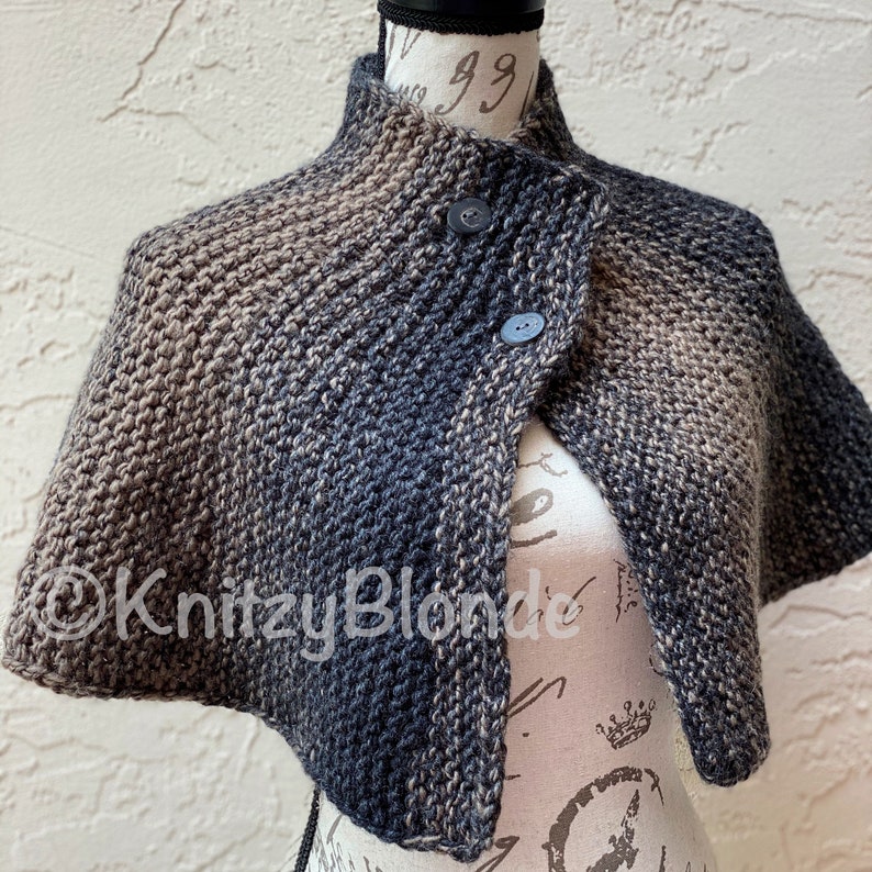 Brianna's Capelet Outlander Season 4 Cape, Custom Knit in 3 Color Choices image 7