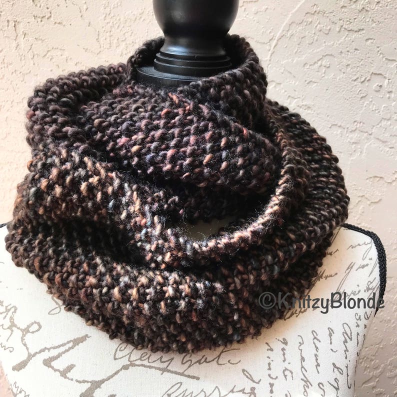 Outlander Infinity Scarf Cowl Seed Stitch Luxe Merino Wool image 5