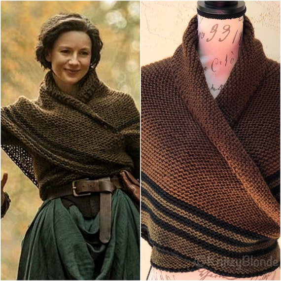 Claire Carolina Chal Outlander Temporada 4 Tambores De Etsy