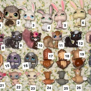 Littlest Pet Shop LPS Figures YOU PICK – Vintage Toy Lot, Rare Pets, Main five, Custom base, Cat Dog Kitten Bunny Owl Horse – Collector Gift
