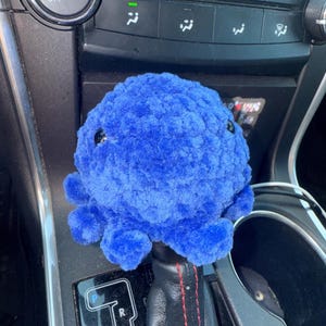 Octopus Gear Shift Cover: Plush Girl Car Decor Shifter - car accessories - crochet amigurumi - gift Royal Blue