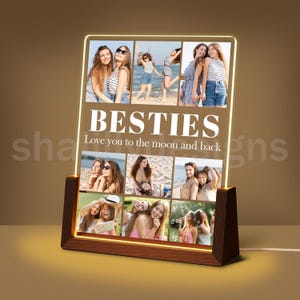 Personalisierte Bester Freund Plaque Lampe, Geburtstagsgeschenk für den besten Freund, personalisiertes Geschenk für BFF, Besties Fotogeschenke, Fotoandenken, Fotogeschenke