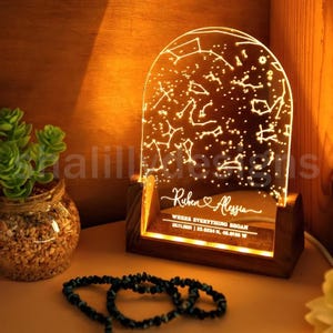 Carte personnalisée des étoiles par date, carte de la constellation personnalisée, cadeaux pour couples, ciel nocturne par date, carte des étoiles cadeau d'anniversaire