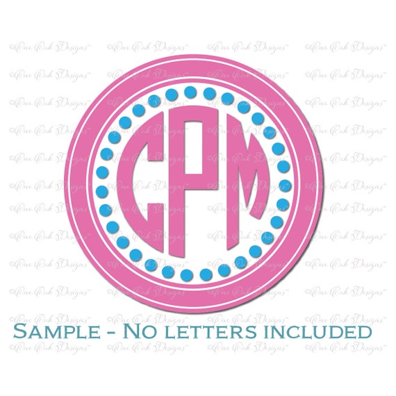Circle Monogram Frame SVG DXF PNG for Cameo, for Cricut & other electronic cutters
