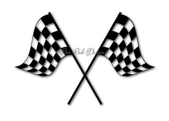 Download Crossed Checkered Flag SVG File PDF DXF eps ai png jpg | Etsy