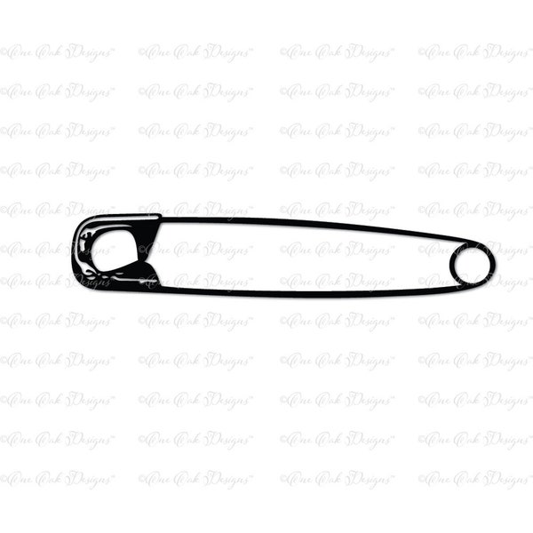 Safety Pin SVG DXF PNG cut file for Cameo, Cricut & other electronic cutters