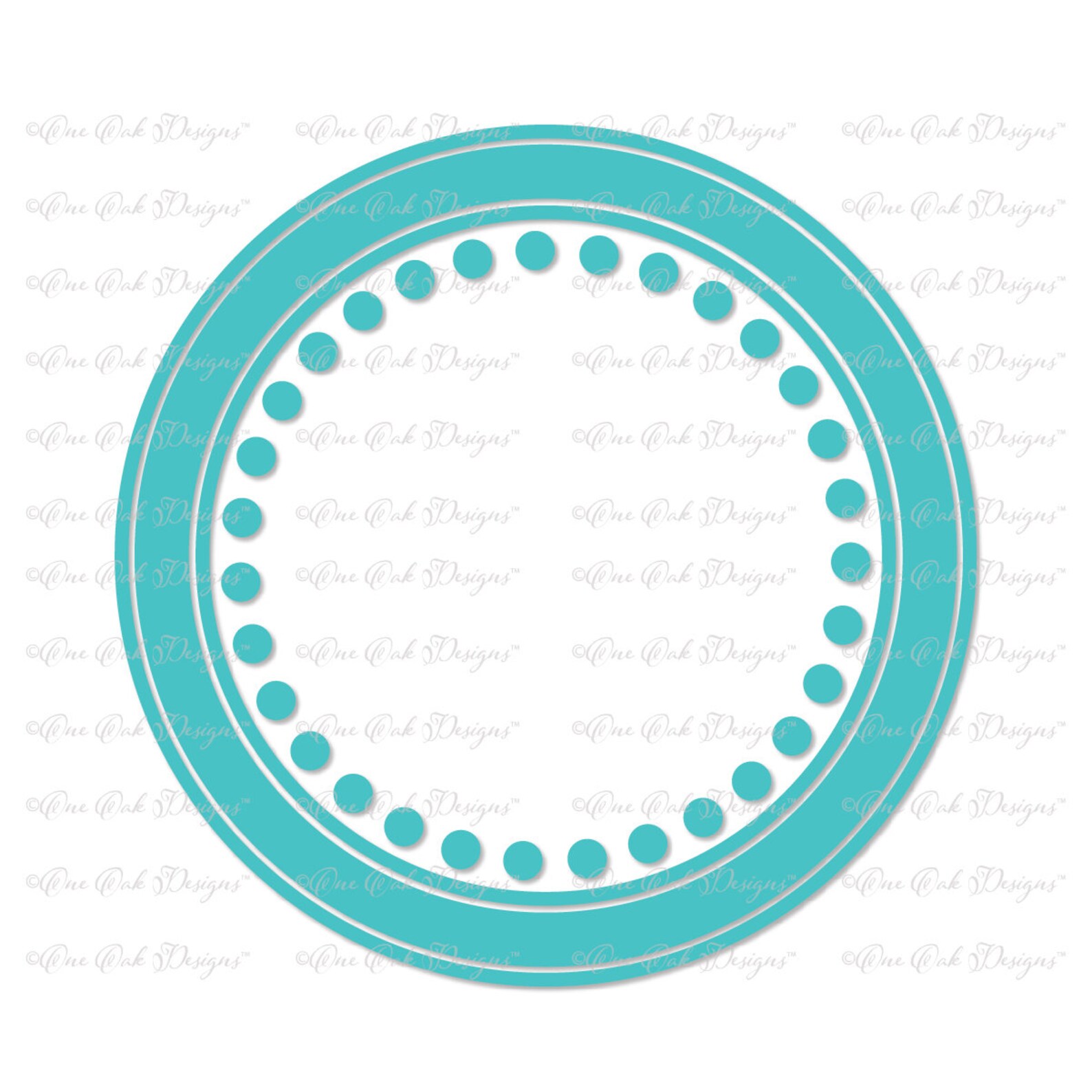 Circle Dot Monogram Frame SVG File Svg / Dxf / Pdf / Png / Jpg - Etsy