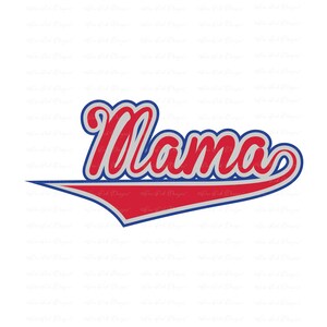 Mama Baseball Skript SVG, DXF, PNG geschnitten Datei