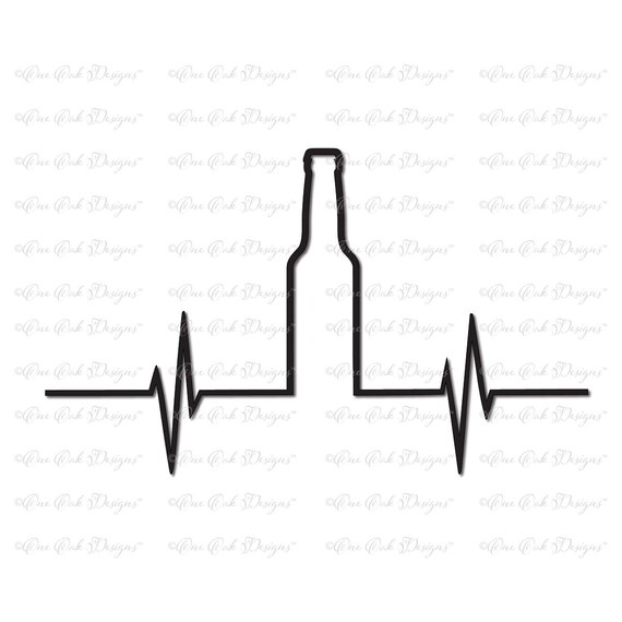 Download Beer Bottle Ekg Svg Dxf Pdf Png Jpg File For Cameo Etsy SVG, PNG, EPS, DXF File
