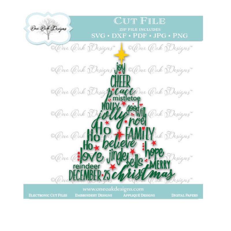 Christmas Tree Svg Files - Etsy
