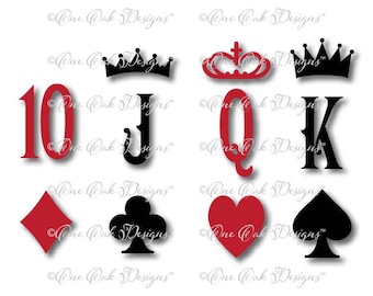 Playing Cards SVG File PDF / dxf / jpg / png / SVG File for Cameo, Cricut & other electronic cutters