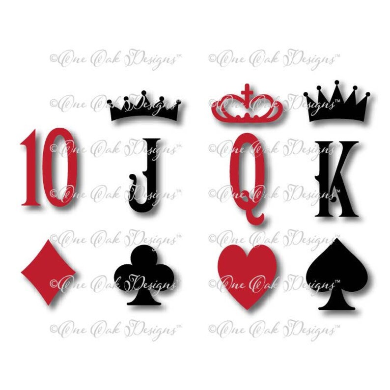 Playing Cards SVG File PDF Dxf Jpg Png SVG File For Etsy