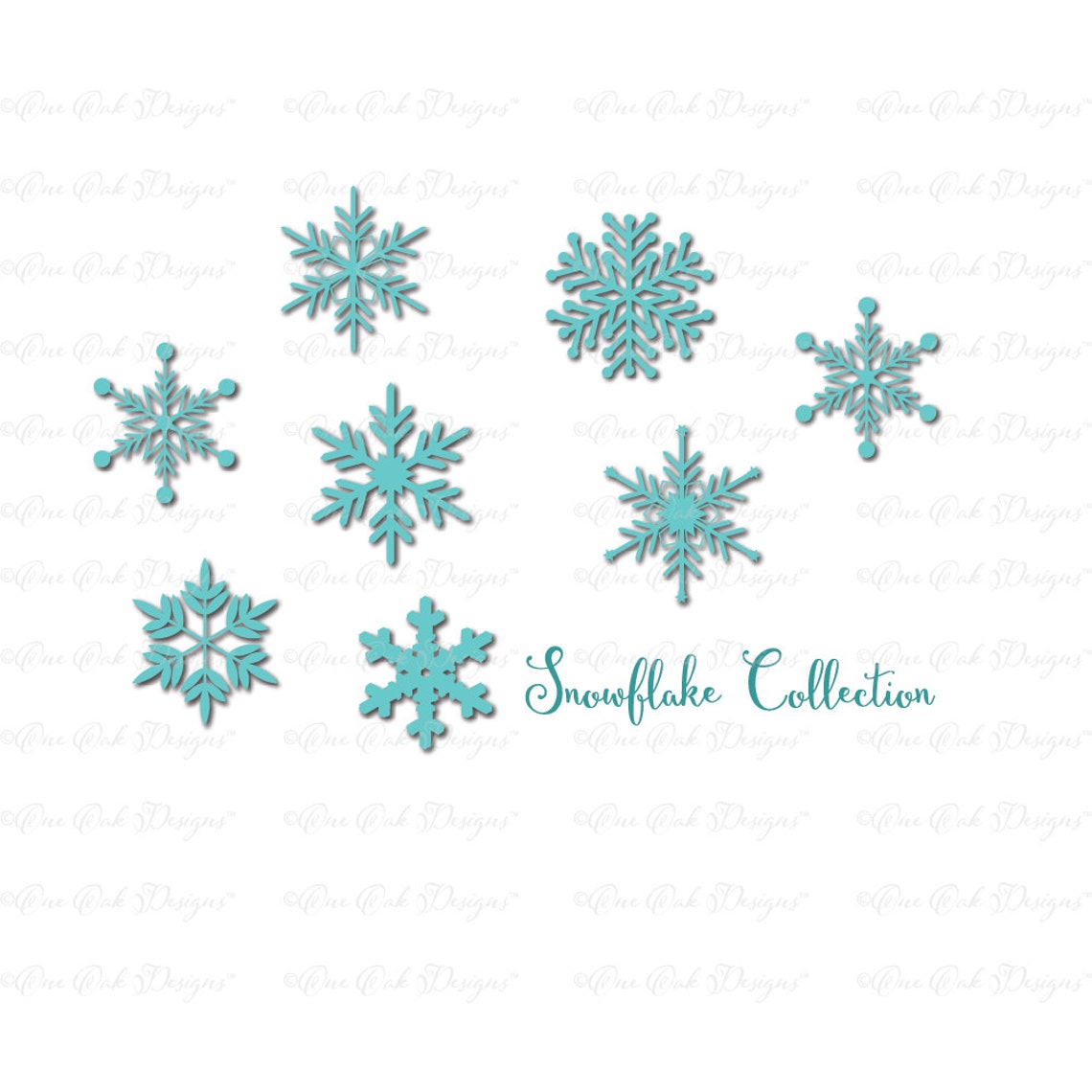 Snowflake Collection SVG DXF PNG Cut File for Cricut Cameo - Etsy