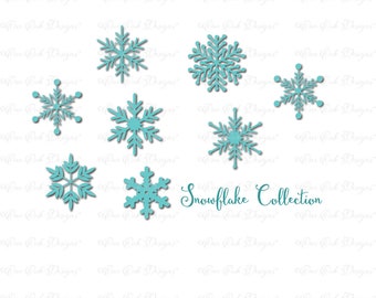 Snowflake Collection SVG DXF PNG Cut file for Cricut Cameo Brother Scan N Cut and other Electronic Cutters