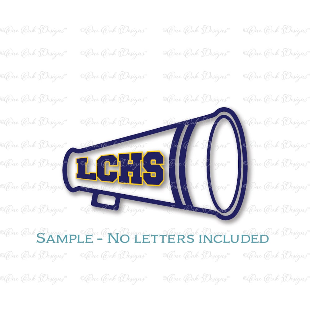 Cheer Megaphone Outline SVG DXF PNG File for Cameo Cricut & - Etsy