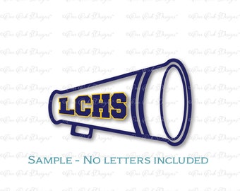 Cheer Megaphone Outline SVG DXF PNG File for Cameo, Cricut & other electronic cutters