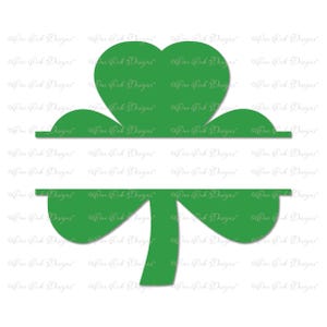Split Shamrock SVG Datei PDF / Dxf / Jpg / Png / Svg-Datei für Cameo, Svg-Datei für Cricut & anderen elektronischen Formen