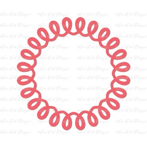 Swirly Frame Circle Monogram Frame SVG DXF PNG pdf jpg for Cameo Cricut Explore, and other electronic cutting machines