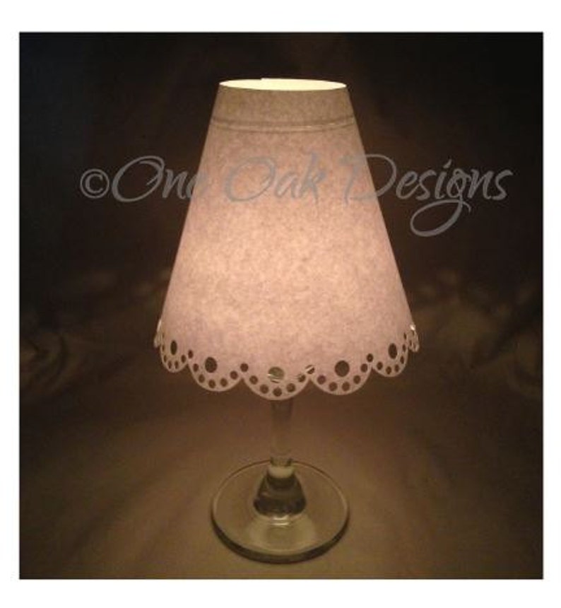 Wine Glass Lamp Shade Lampshade Scalloped 3D Cut File SVG PDF Etsy
