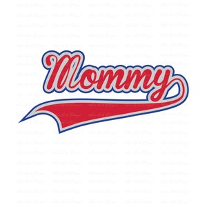 Mamma Baseball Script SVG, DXF, PNG file di taglio