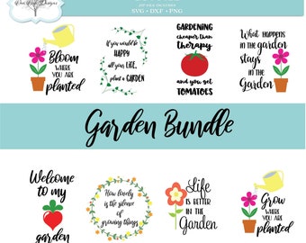 Garden Bundle SVG DXF PNG for Cameo Cricut & other cutting machines