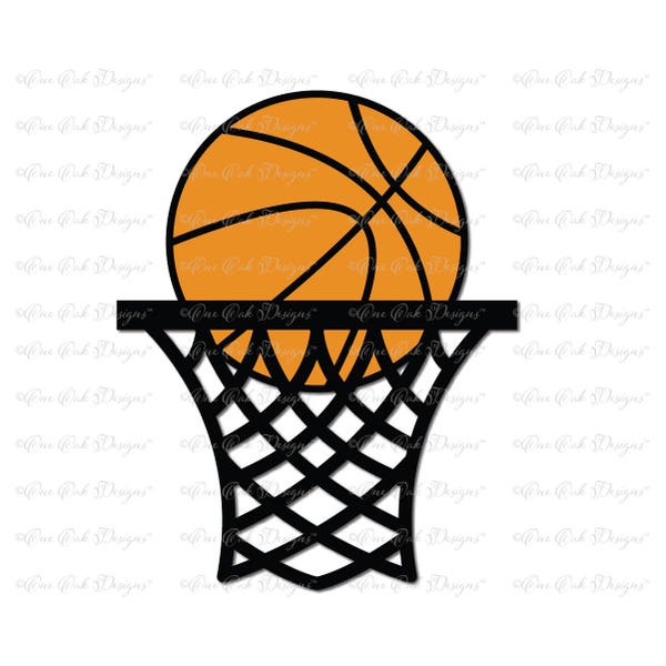 Basketball with Hoop SVG File PDF / dxf / jpg / png / for Cameo, for Cricut & other electronic cutters