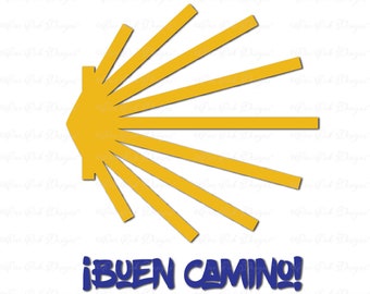 Buen Camino Shell SVG DXF couper fichier PNG pour camée, Cricut et autres coupeurs électroniques